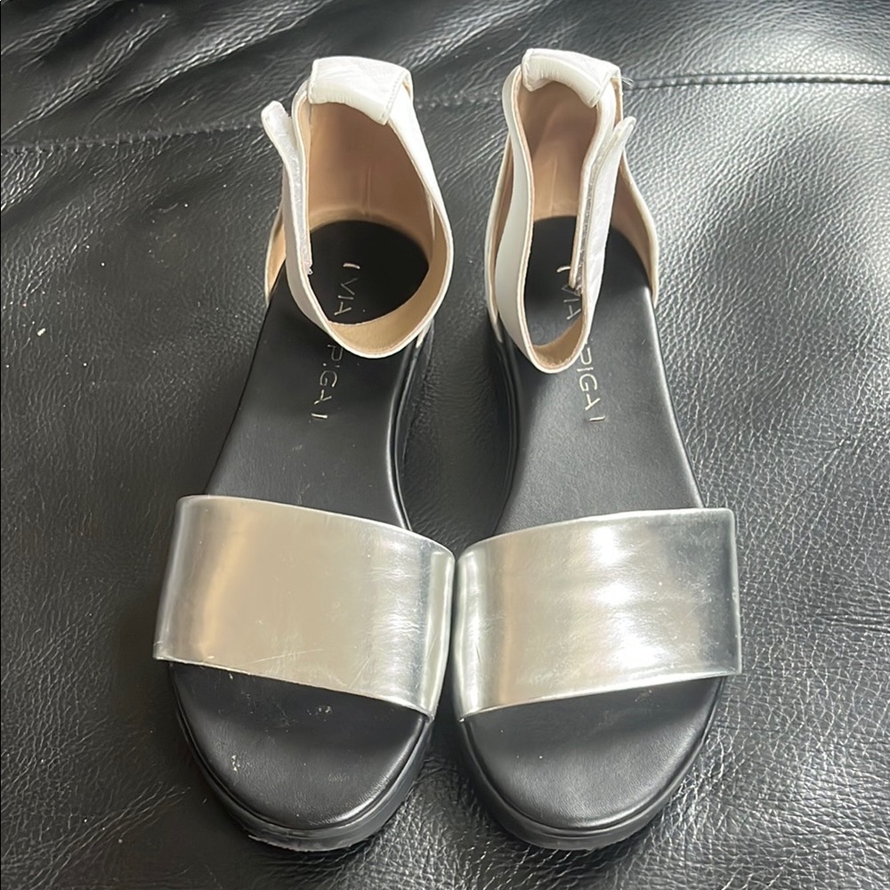Via Spiga Black “Coco” sandals sz 6.5 like Ann Demeulemeester's Iconic look